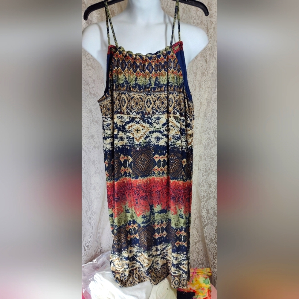 Bohemian Multicolor Sun Dress NWOT